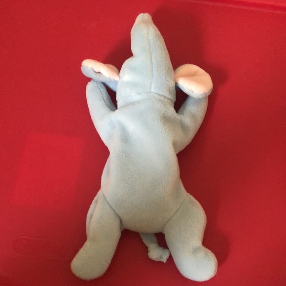 RARE Vintage Ty Peanut The Light Blue Elephant Beanie Baby NO TAGS - Picture 4 of 5
